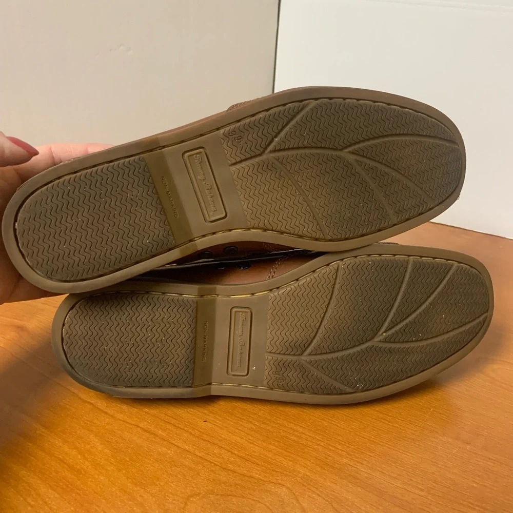 Tommy Bahama Brown Leather Men's Boat Shoes Size 9